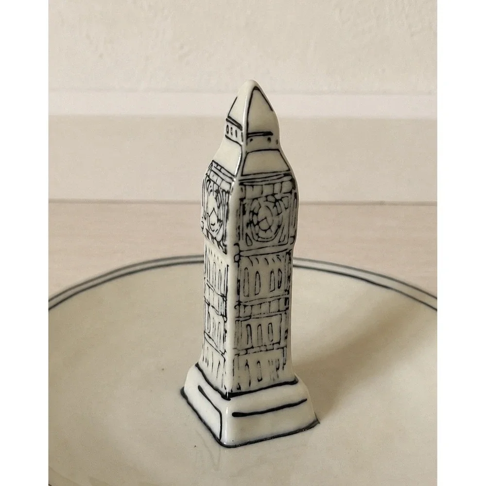 Anthropologie Molly Hatch Big BenLondon Ceramic Ring Dish Jewelry Holder